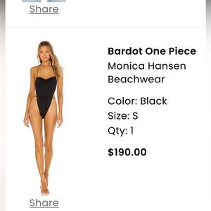 Monica Hansen black plunge side monokini s revolve